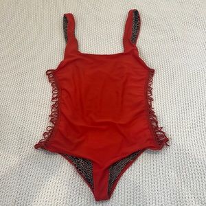 Acacia Hibiscus Bordeaux One Pieces Size S